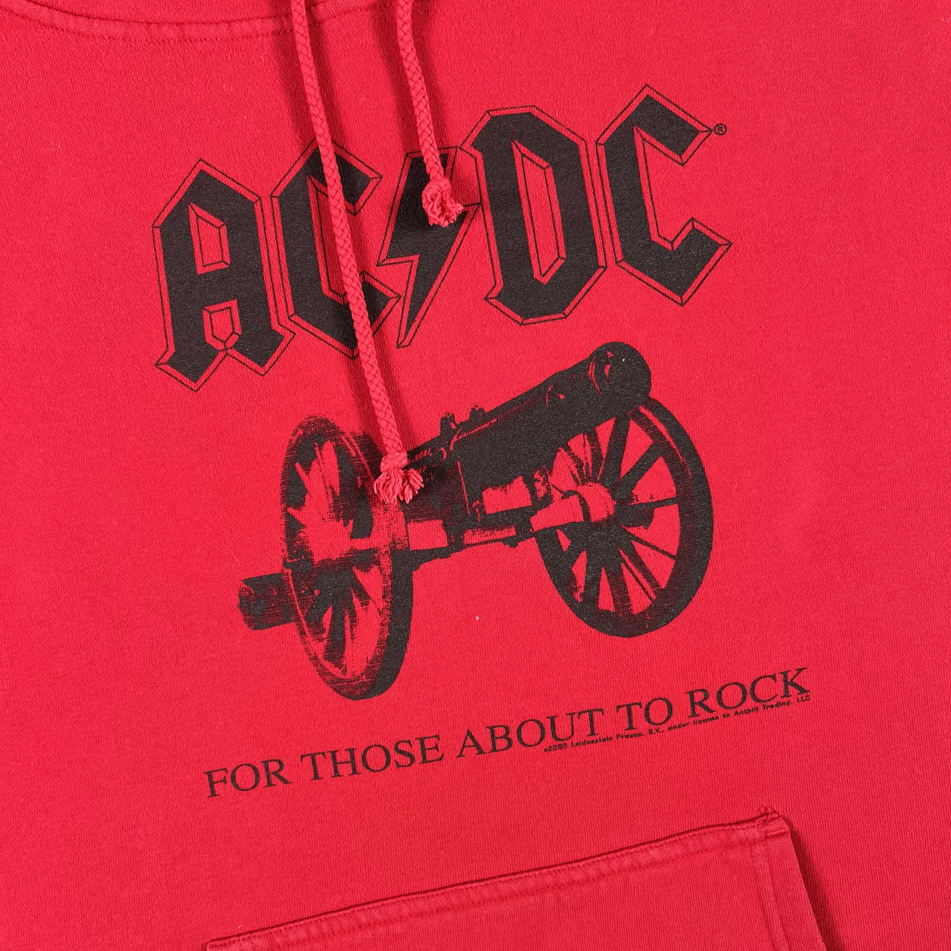 00s Red AC/DC Hoodie- M