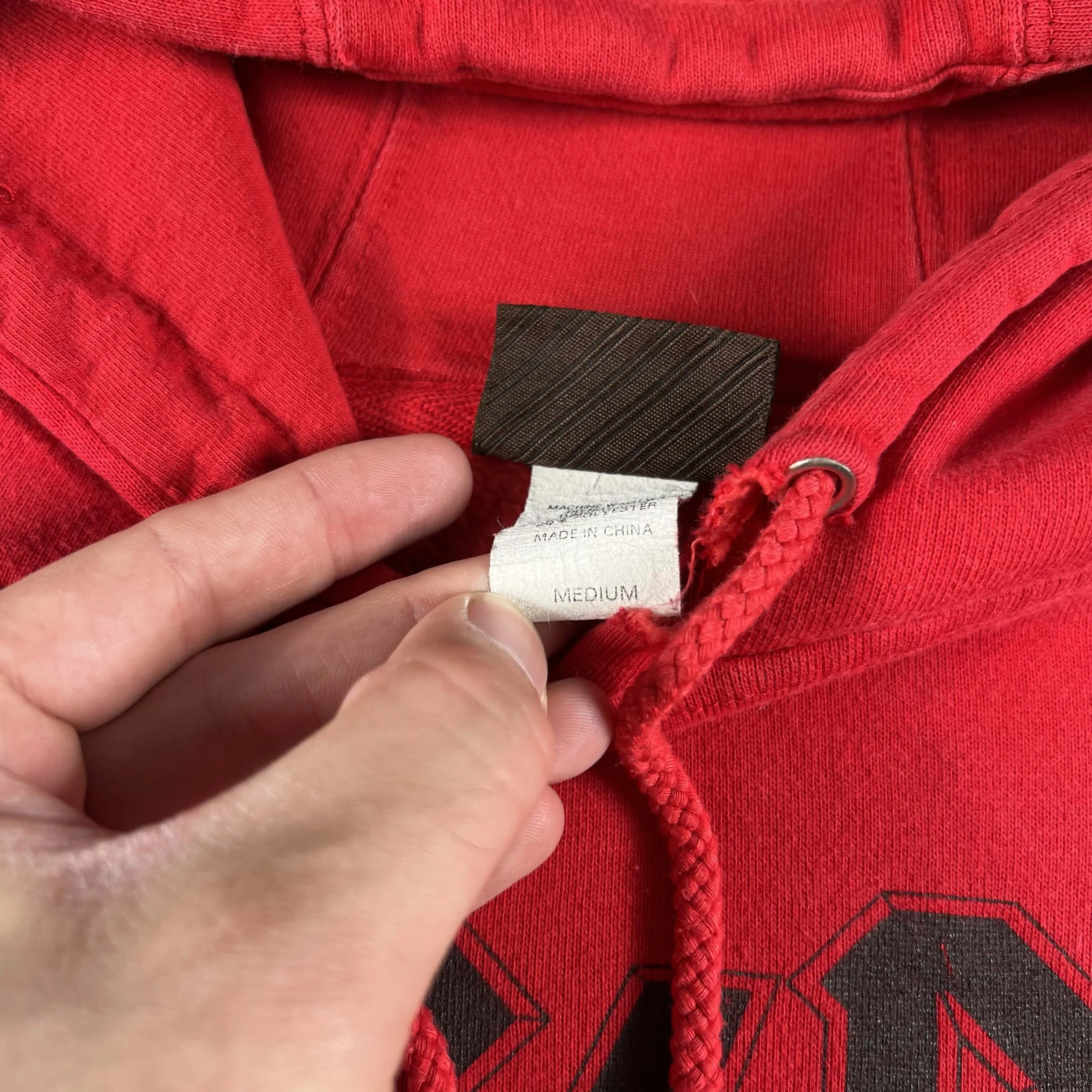00s Red AC/DC Hoodie- M