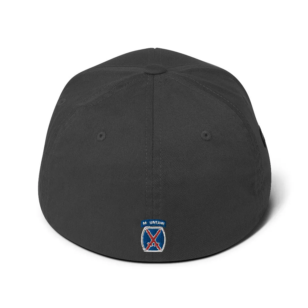 10th Mountain Structured Twill Flex Fit Cap