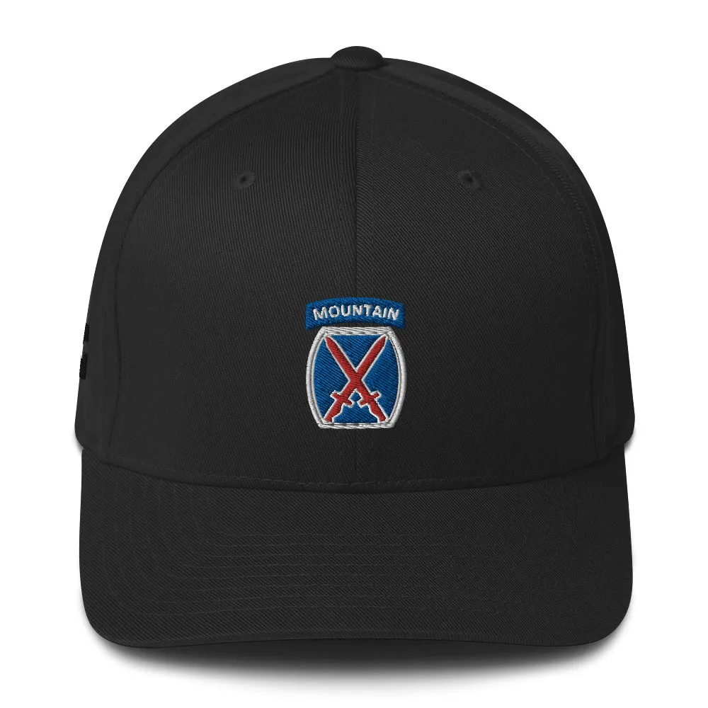 10th Mountain Structured Twill Flex Fit Cap