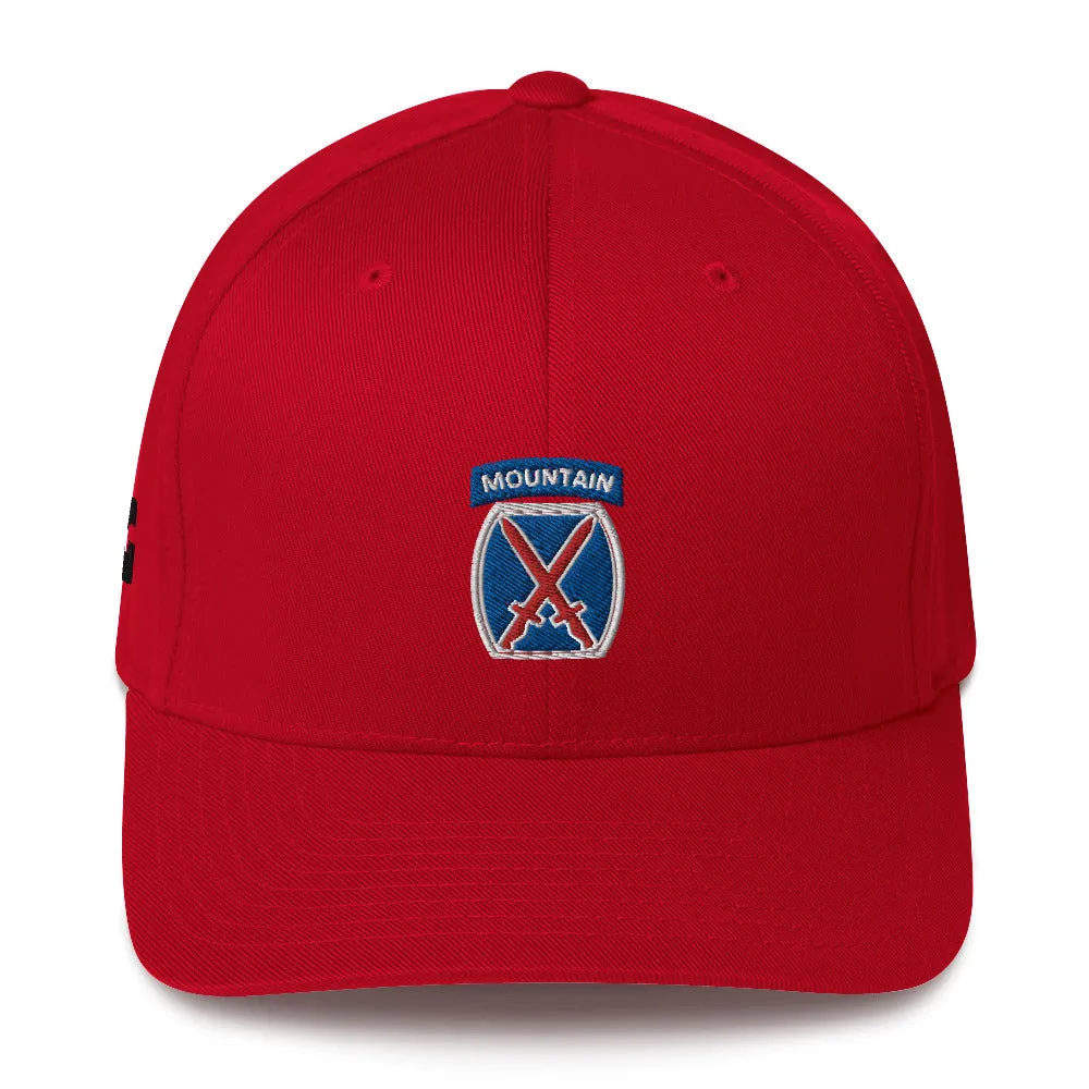 10th Mountain Structured Twill Flex Fit Cap