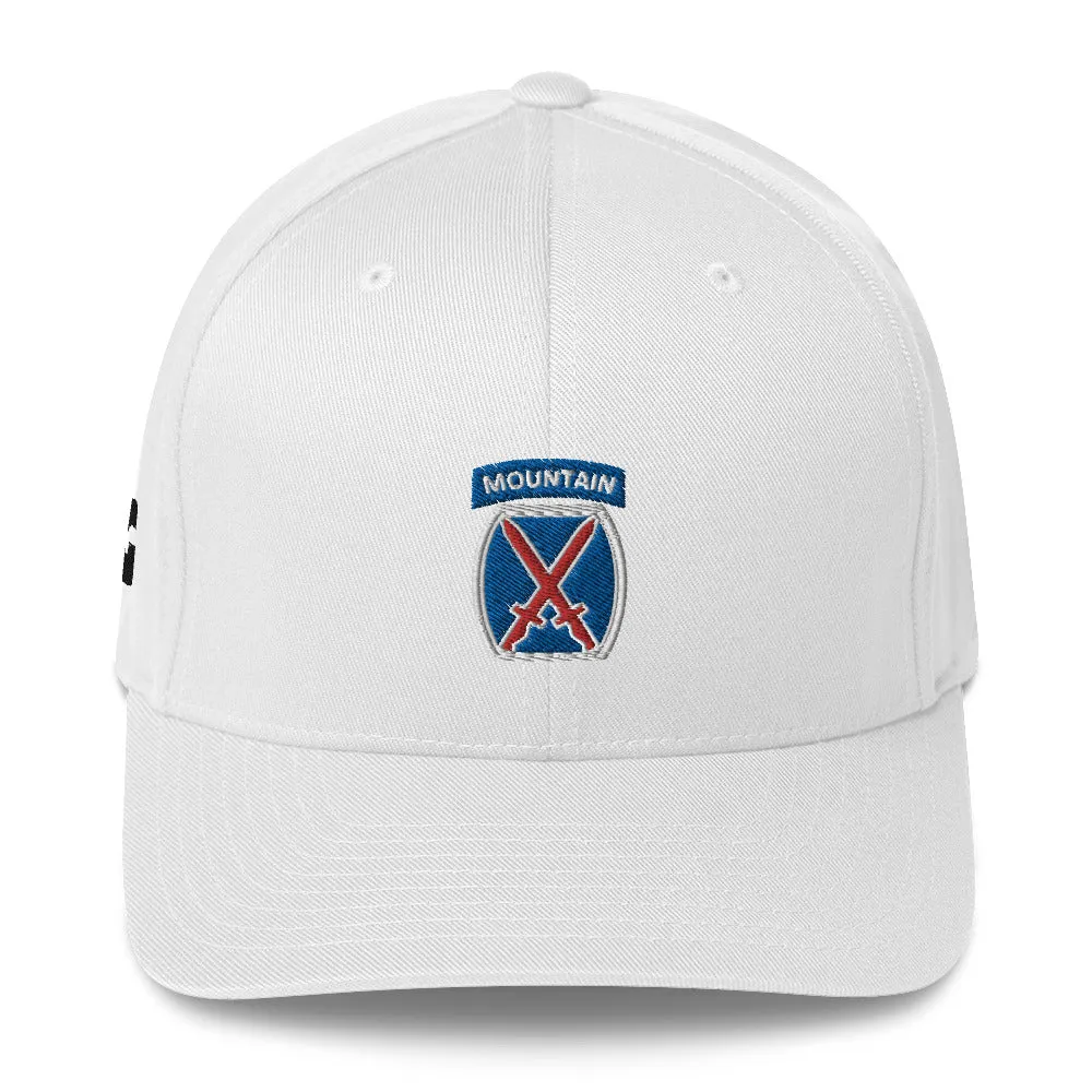 10th Mountain Structured Twill Flex Fit Cap