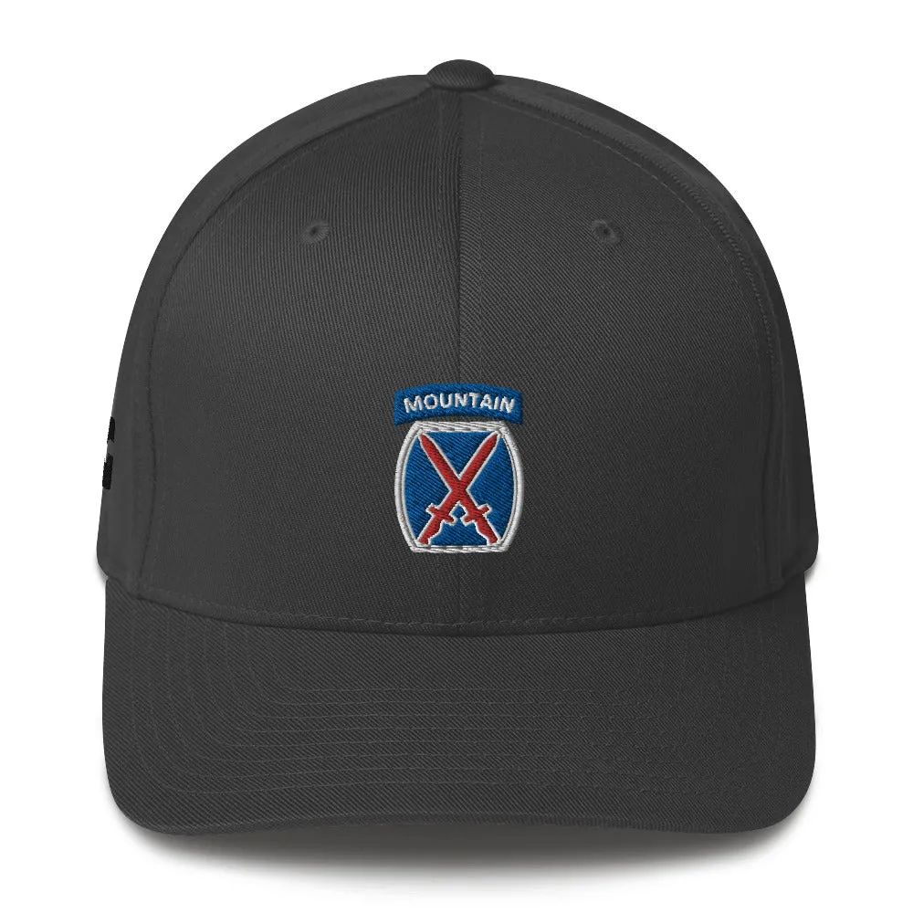 10th Mountain Structured Twill Flex Fit Cap