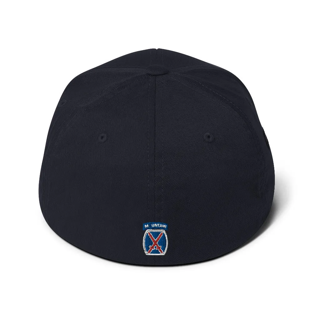 10th Mountain Structured Twill Flex Fit Cap