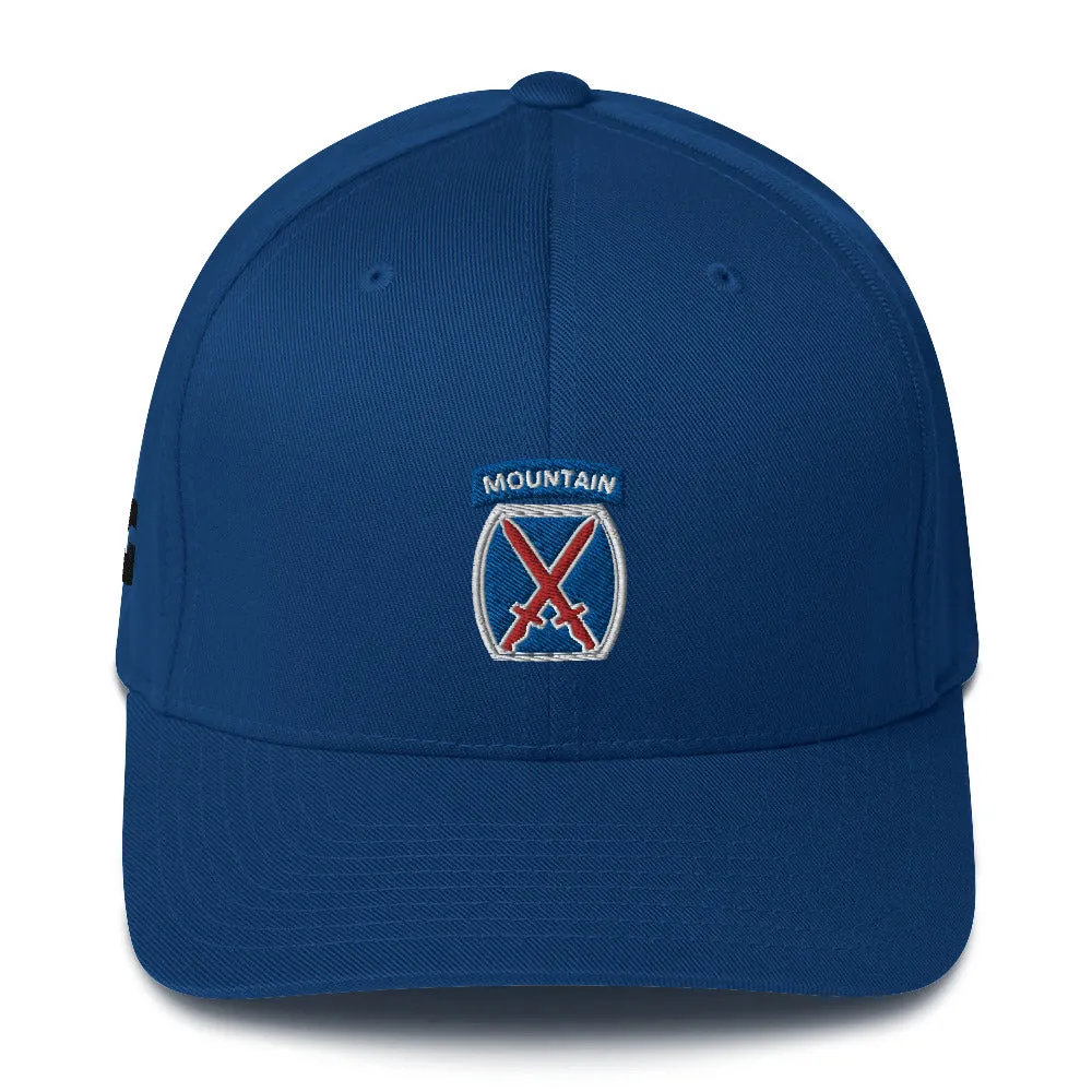 10th Mountain Structured Twill Flex Fit Cap