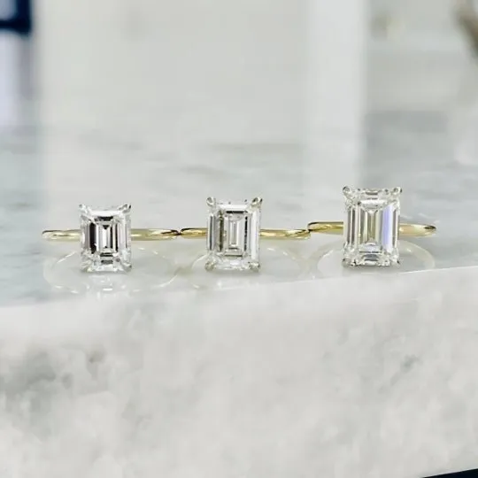3/4 Carat Emerald Cut Diamond - H VS1 - 0.74ct - 211864