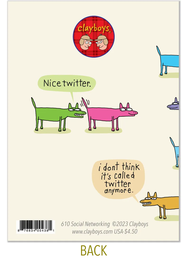 610 Social Networking for Dogs (Any Occasion, Birthday Card)