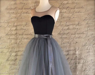 7 Layers 25.6" Two Tone Color Tea Length Midi Women Skirts Princess Tutu Tulle Gown Saias Femininas vestidos Plus Size