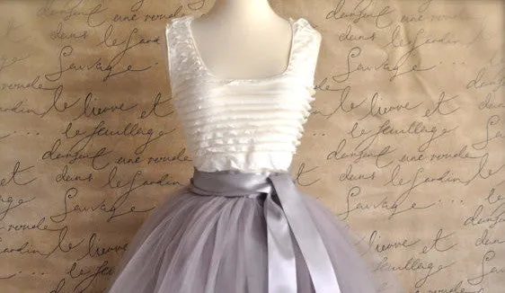 7 Layers 25.6" Two Tone Color Tea Length Midi Women Skirts Princess Tutu Tulle Gown Saias Femininas vestidos Plus Size
