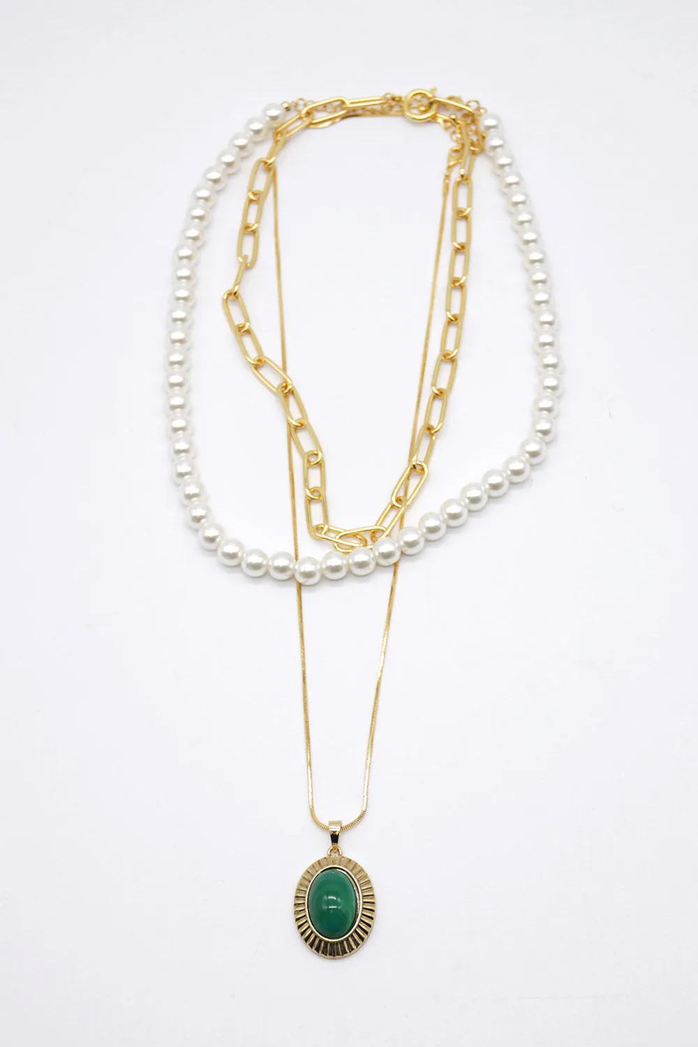 Aerin Pearl Chain Layered Necklace