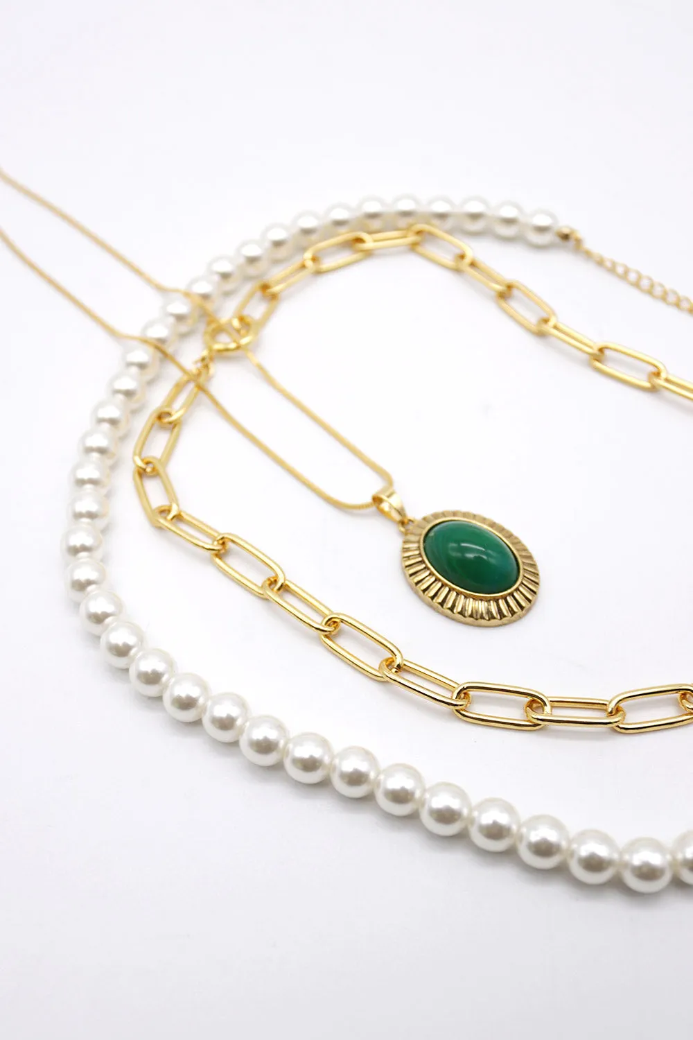 Aerin Pearl Chain Layered Necklace