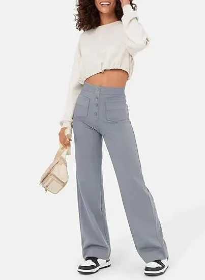 Amabel - High-waisted pants with stretch
