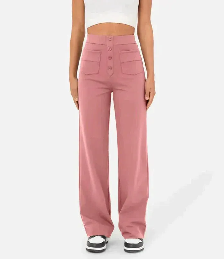 Amabel - High-waisted pants with stretch