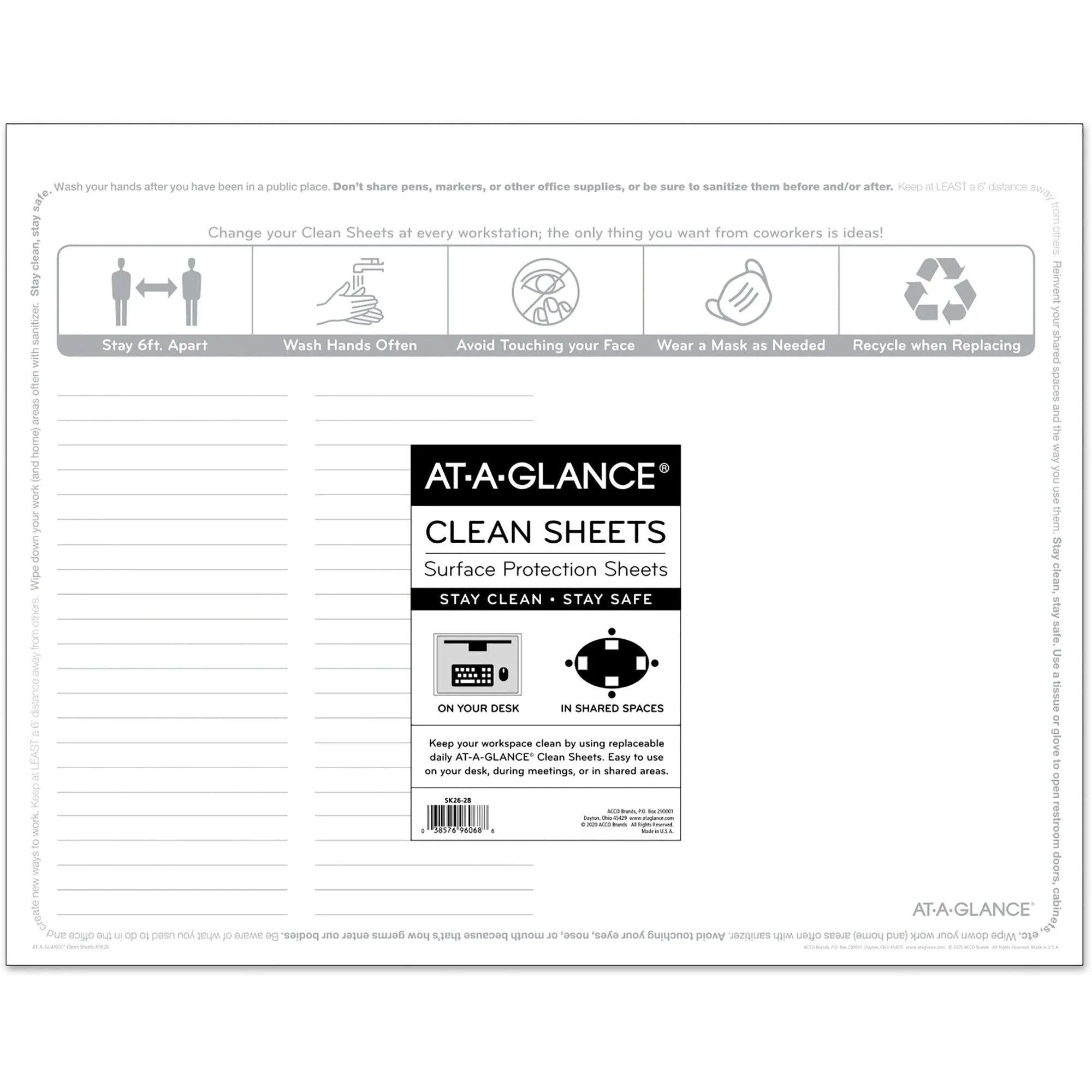 At-A-Glance Disposable Clean Sheets
