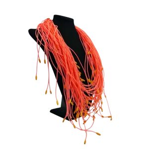 Aura Coral Layered Abstract Necklace