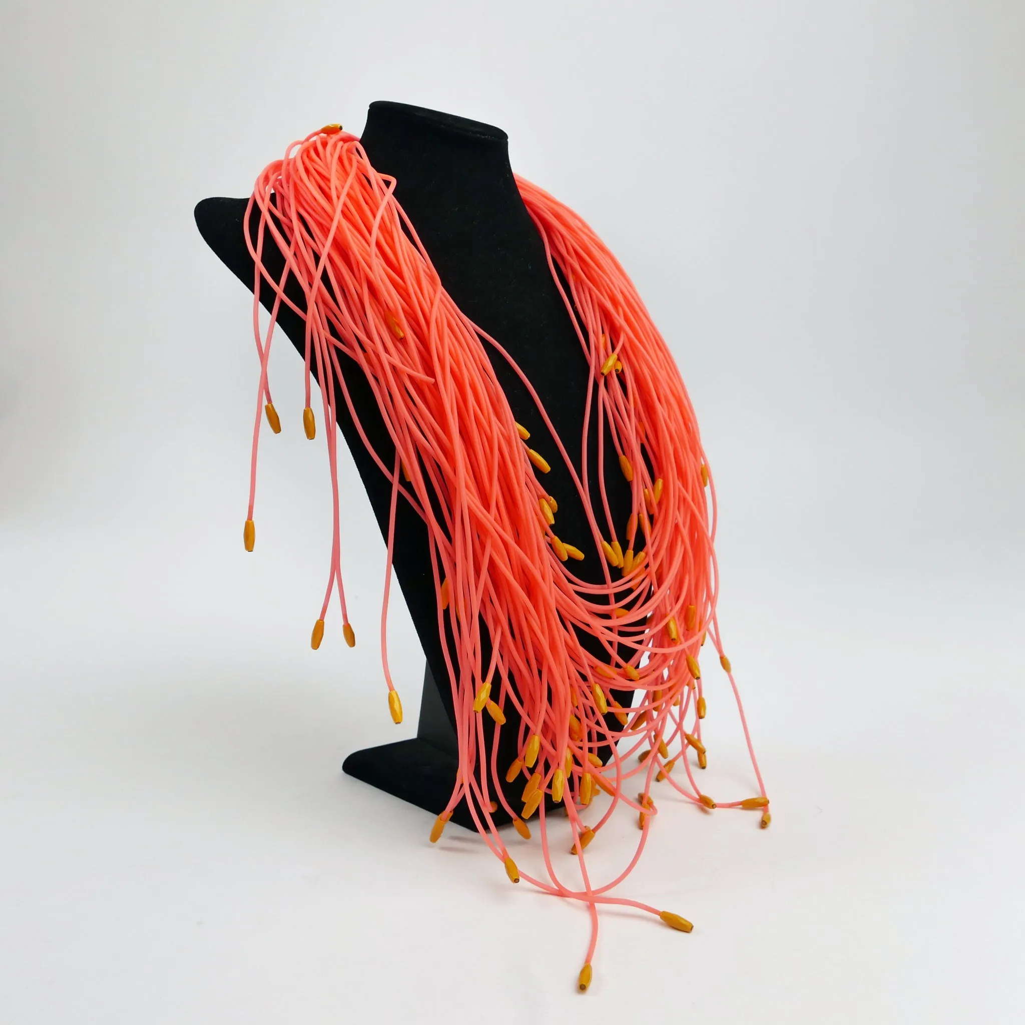 Aura Coral Layered Abstract Necklace
