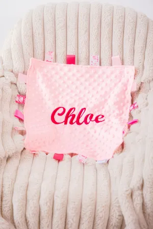 Babies personalised tag soothing comforter