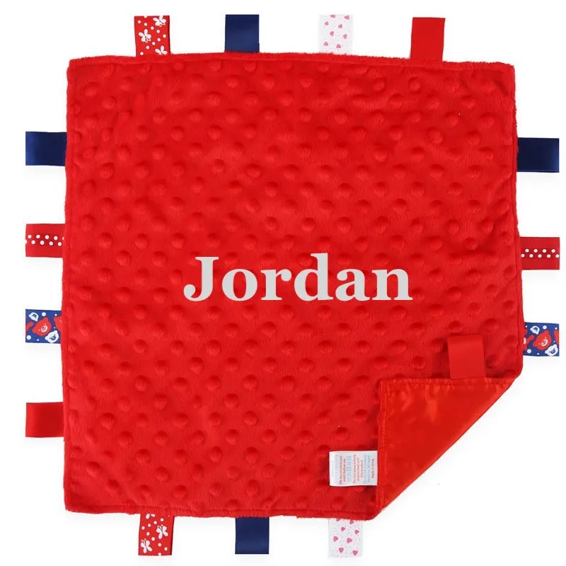 Babies personalised tag soothing comforter