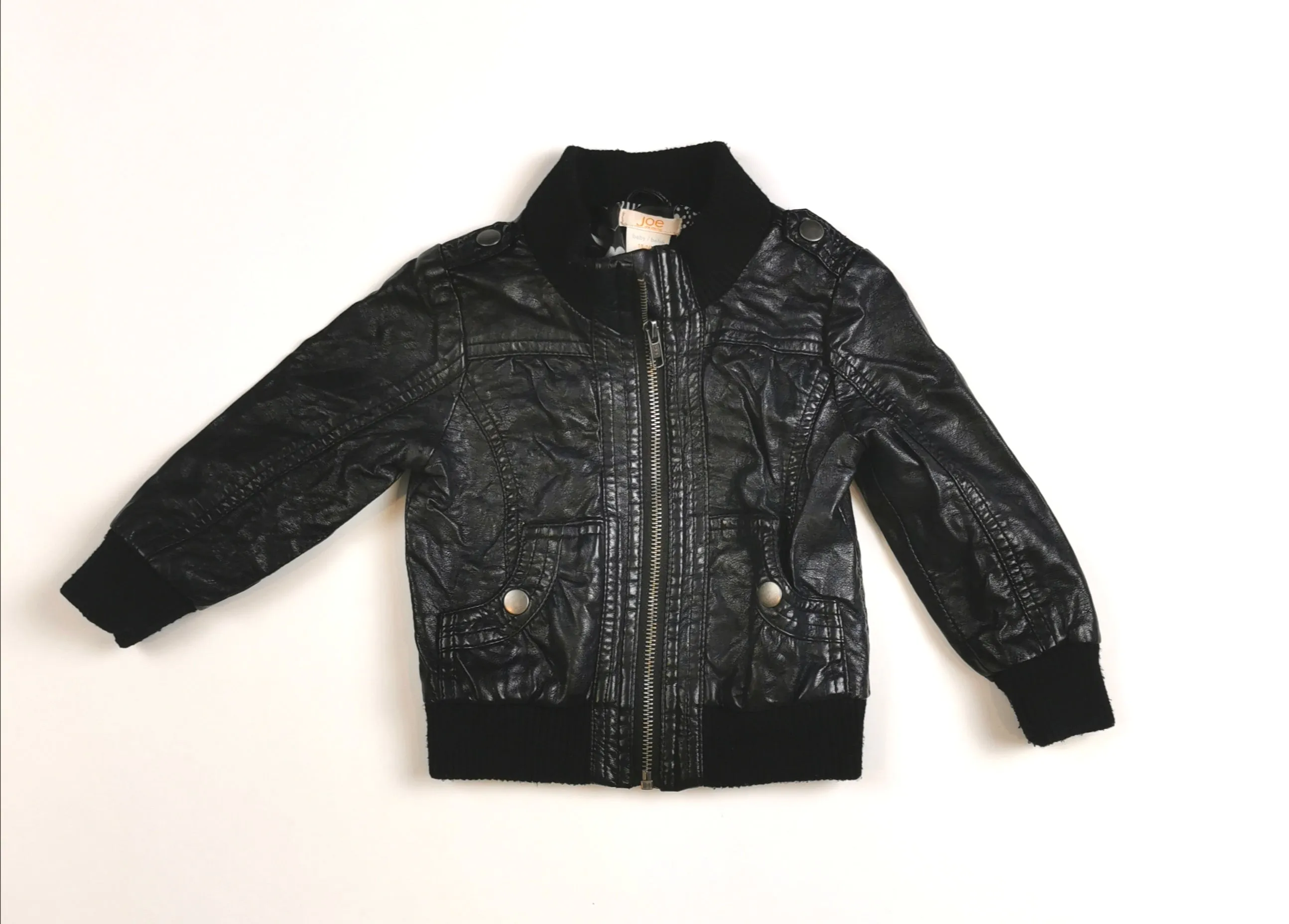 BABY GIRL SIZE 18/24 MONTHS - JOE FRESH, Black Zippered Jacket VGUC B40