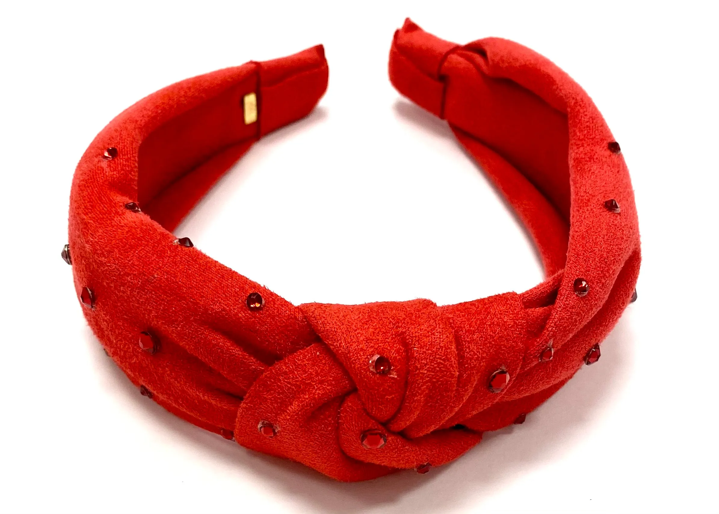 Bari Lynn Suede Twist Knot Headband with Crystals