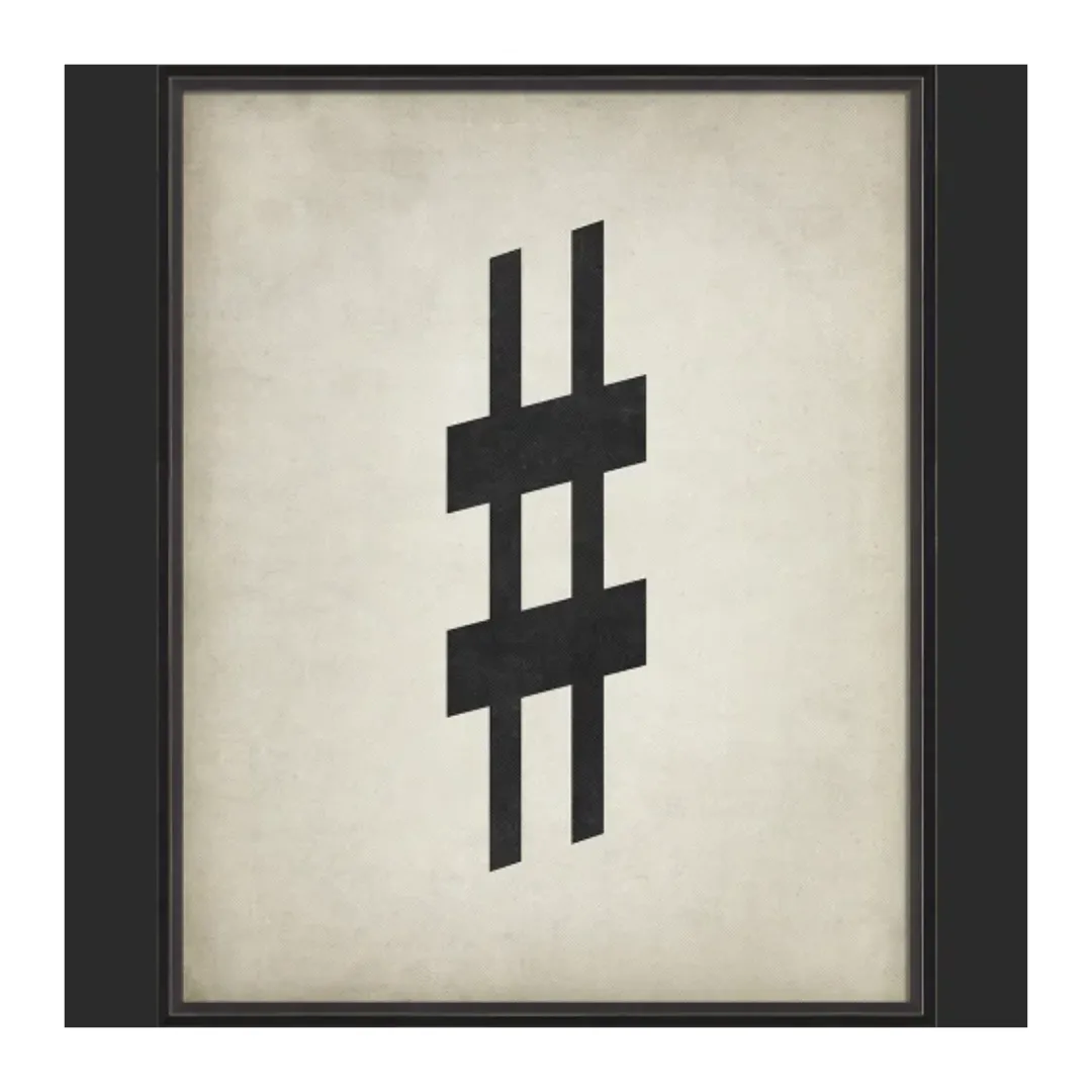 BC Music Note Sharp Wall Art - Large