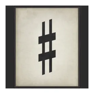 BC Music Note Sharp Wall Art - Large