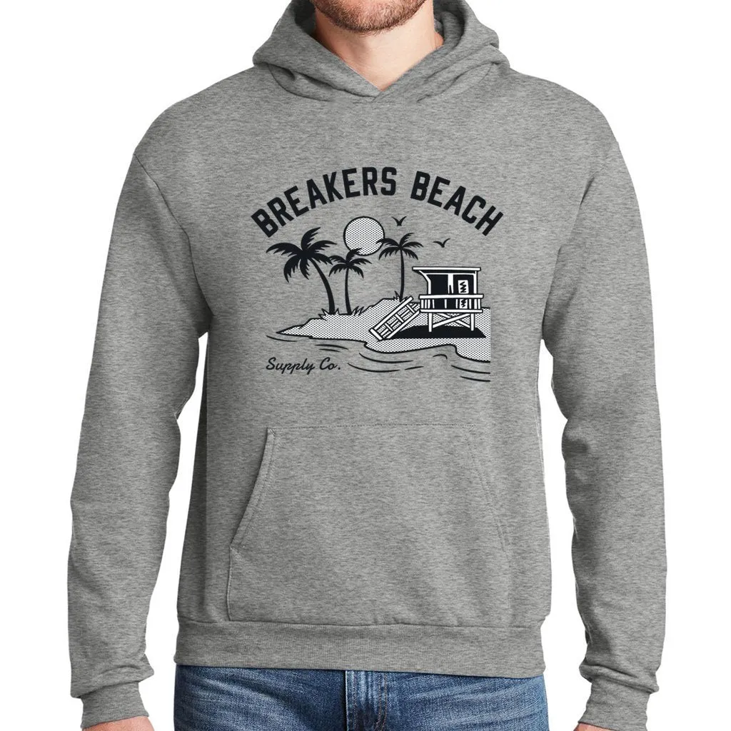 Beach Hut - Unisex Ecosmart Hooded Sweatshirt
