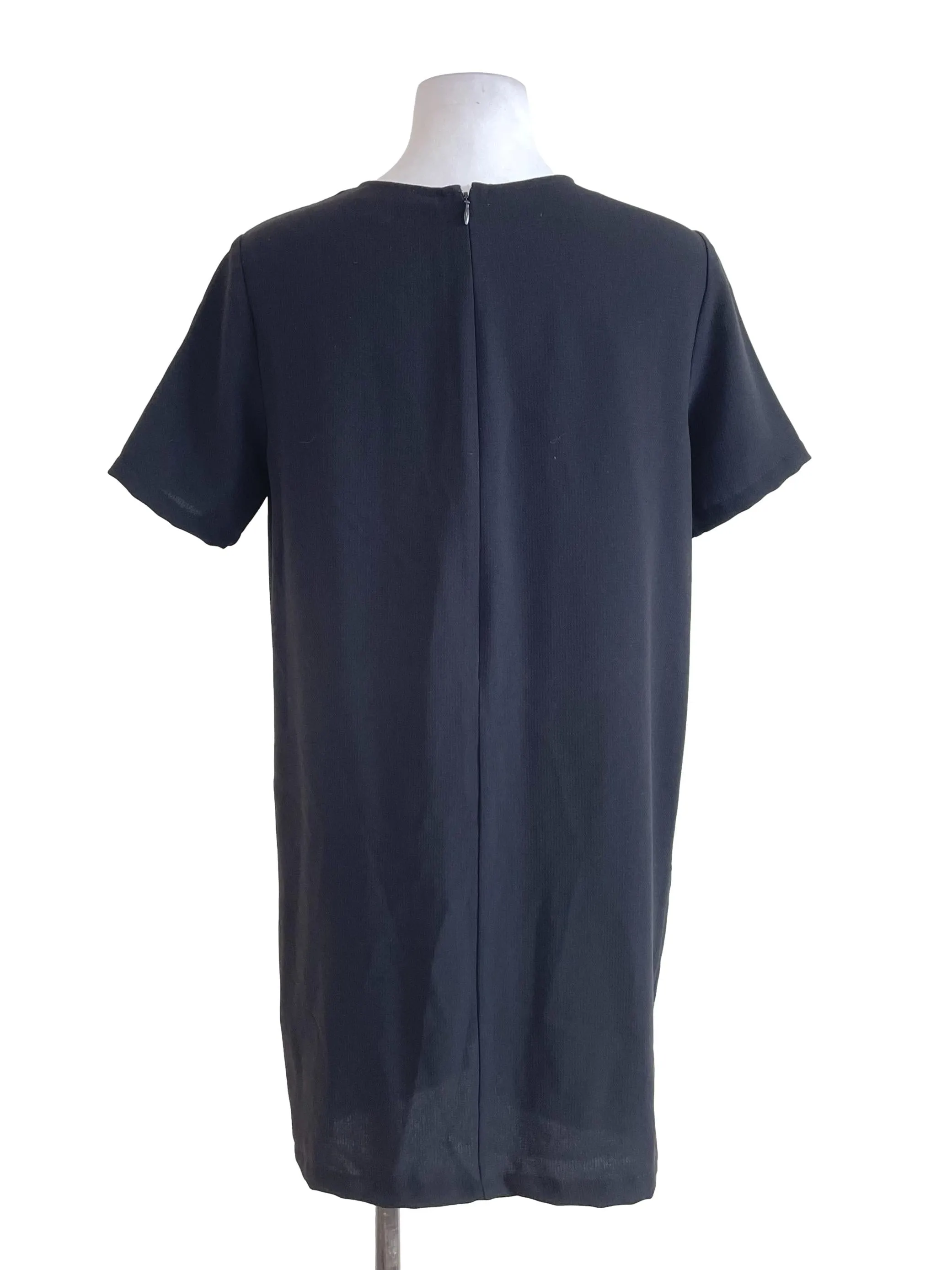 Black Ruched Loose Dress