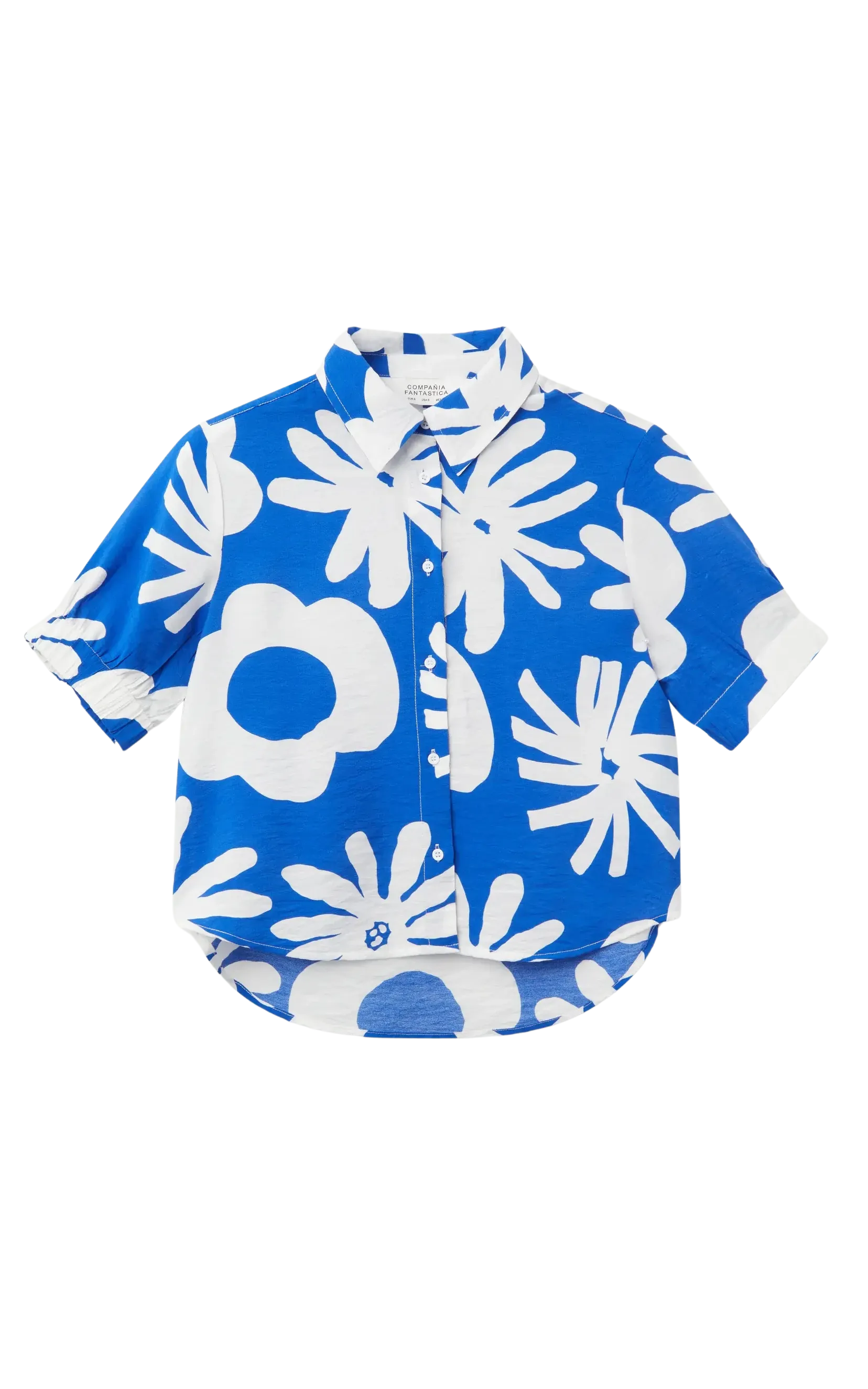Bluet Blue Floral Print Shirt