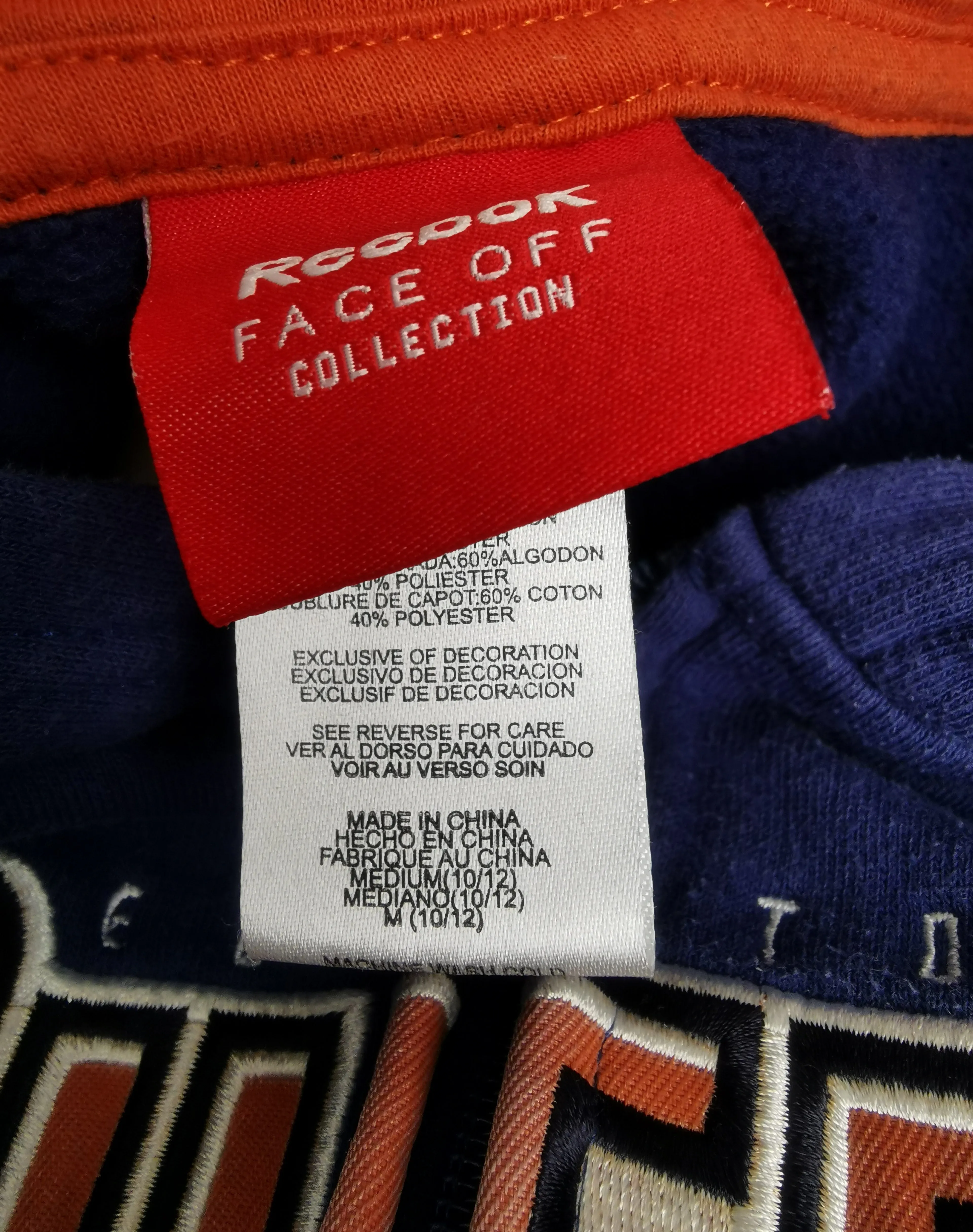BOY SIZE MEDIUM (10/12 YEARS) - REEBOK Edmonton Oilers Zip Hoodie VGUC B3