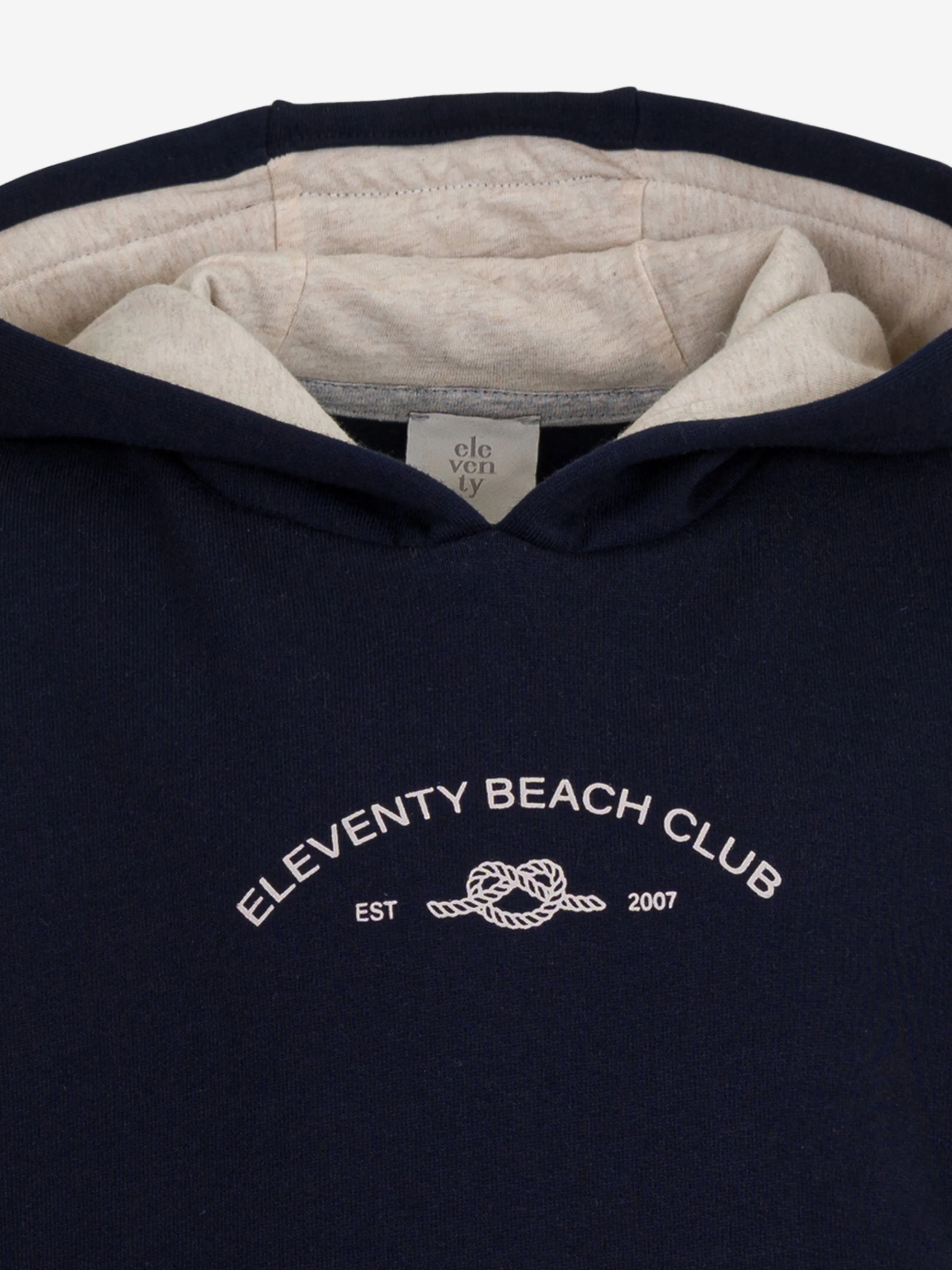 Boys Sleeveless Beach Club Hoodie in Navy