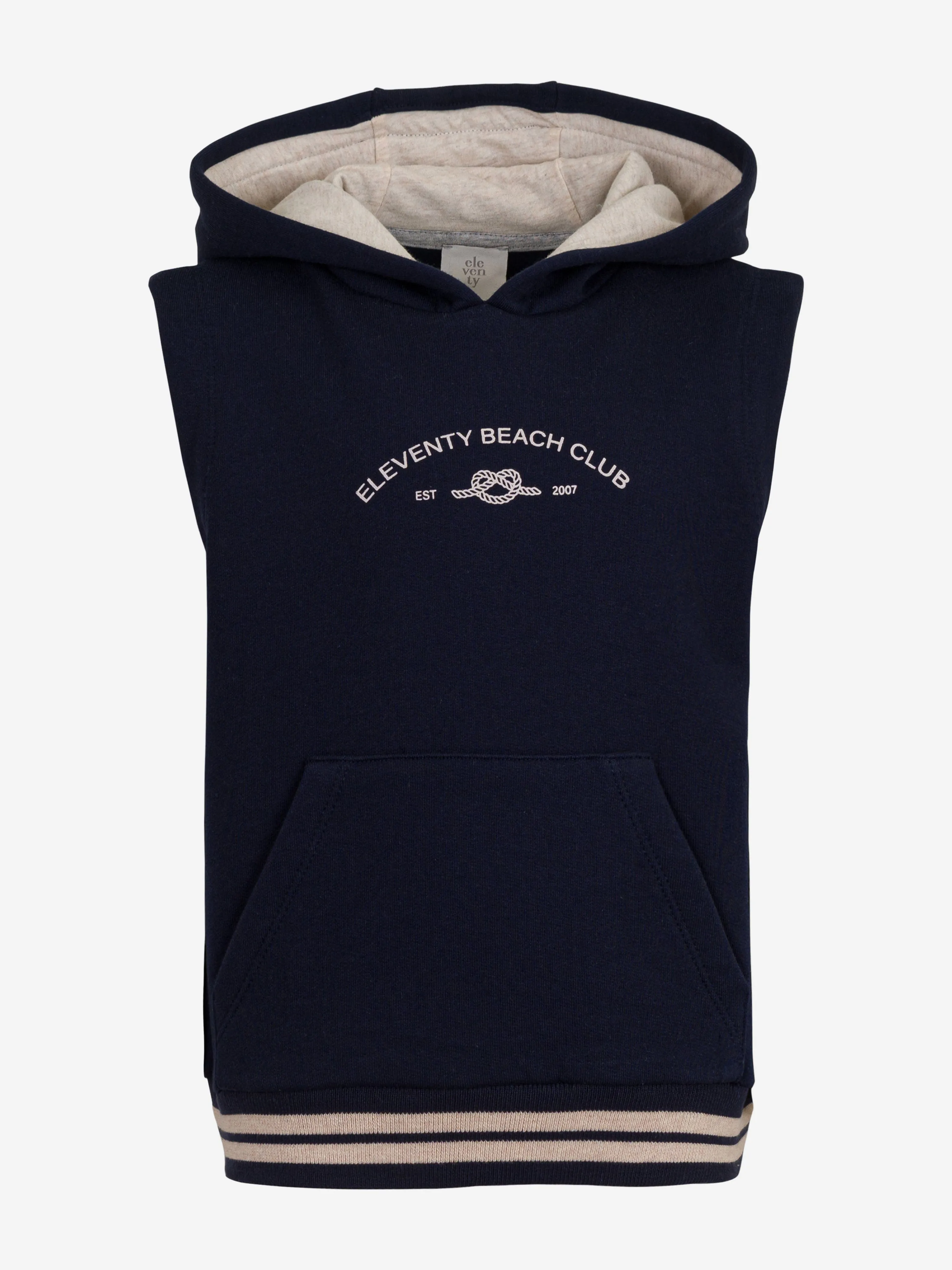 Boys Sleeveless Beach Club Hoodie in Navy