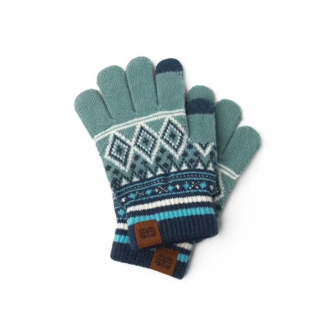Britt's Knits - Kids Fair Isle Gloves - Navy