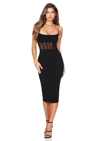 BUY IT NOOKIE Sade Mesh Midi Dress (Black)