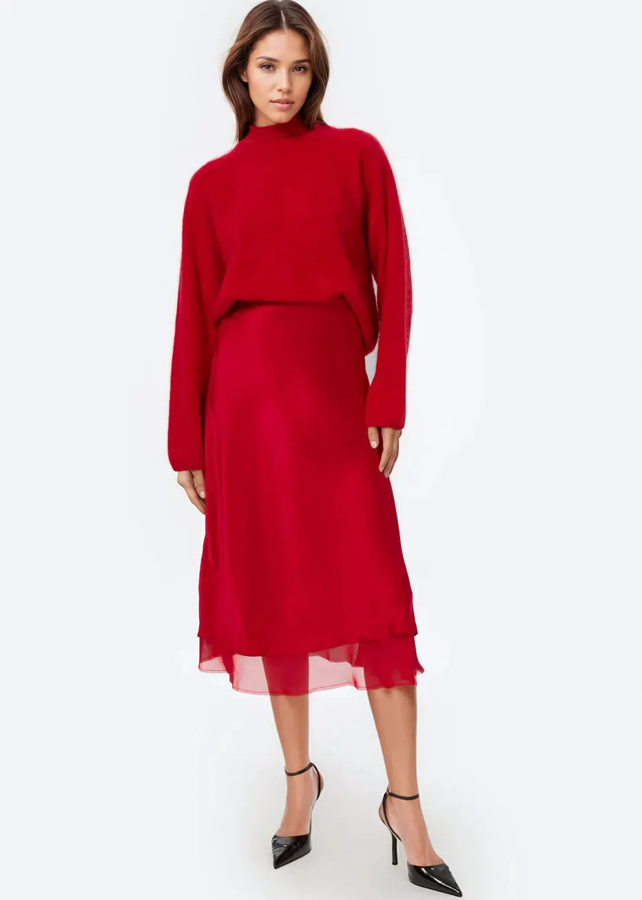 Cami NYC Genoa Skirt Cardinal