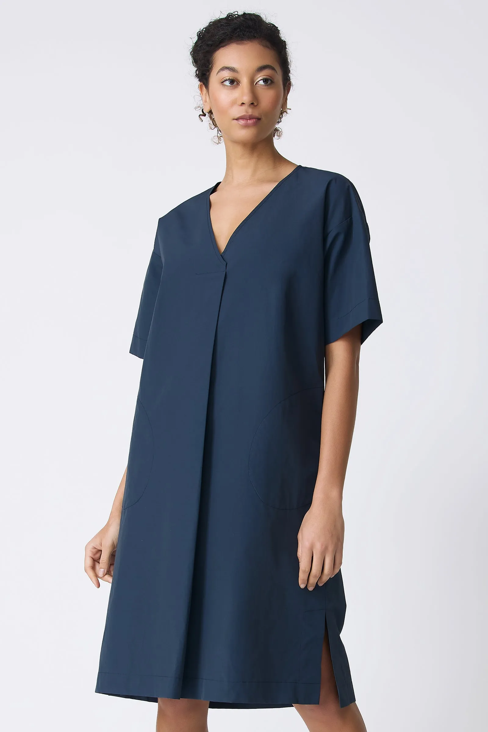 Cara Fold Front Dress - Summer Navy