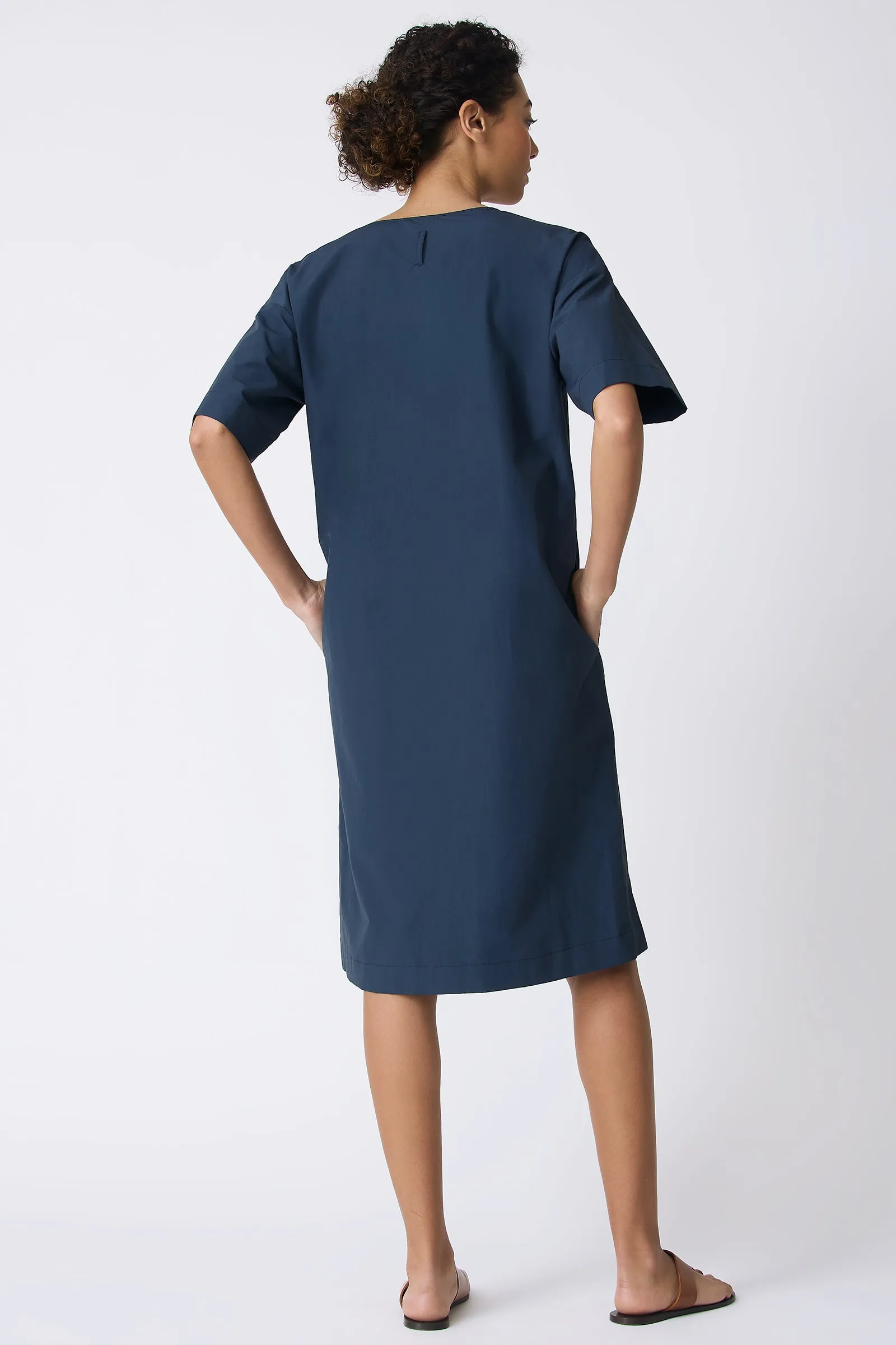 Cara Fold Front Dress - Summer Navy