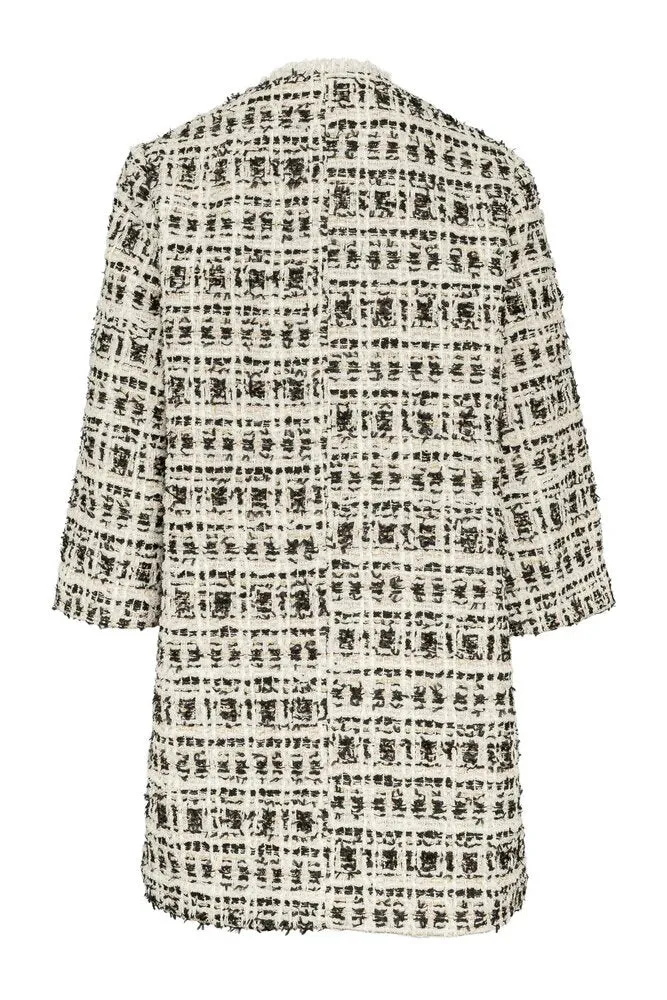 Carrie Tweed Coat Black Boucle