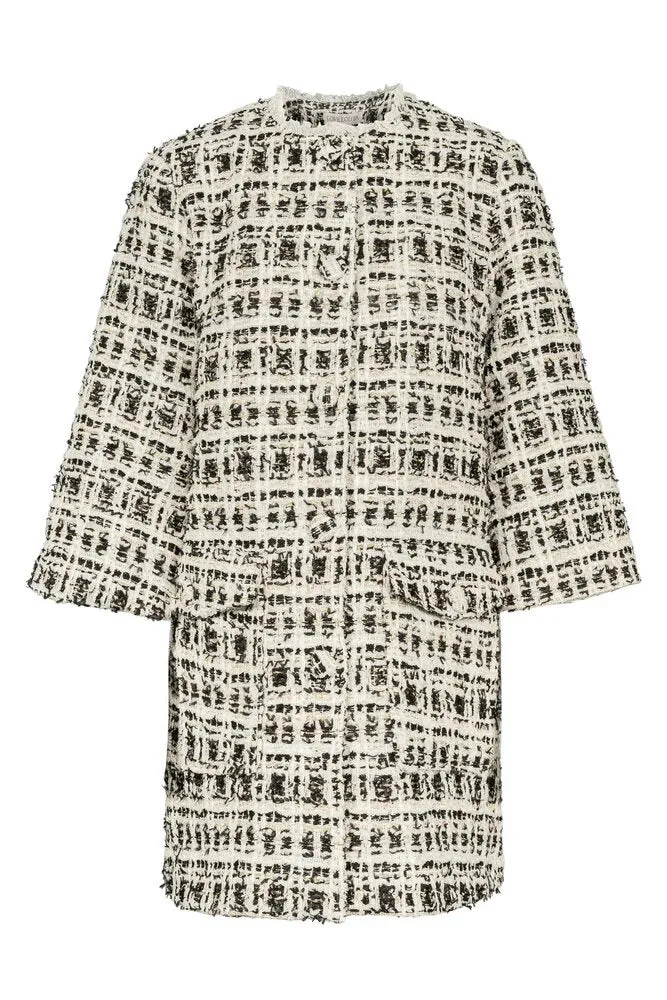 Carrie Tweed Coat Black Boucle