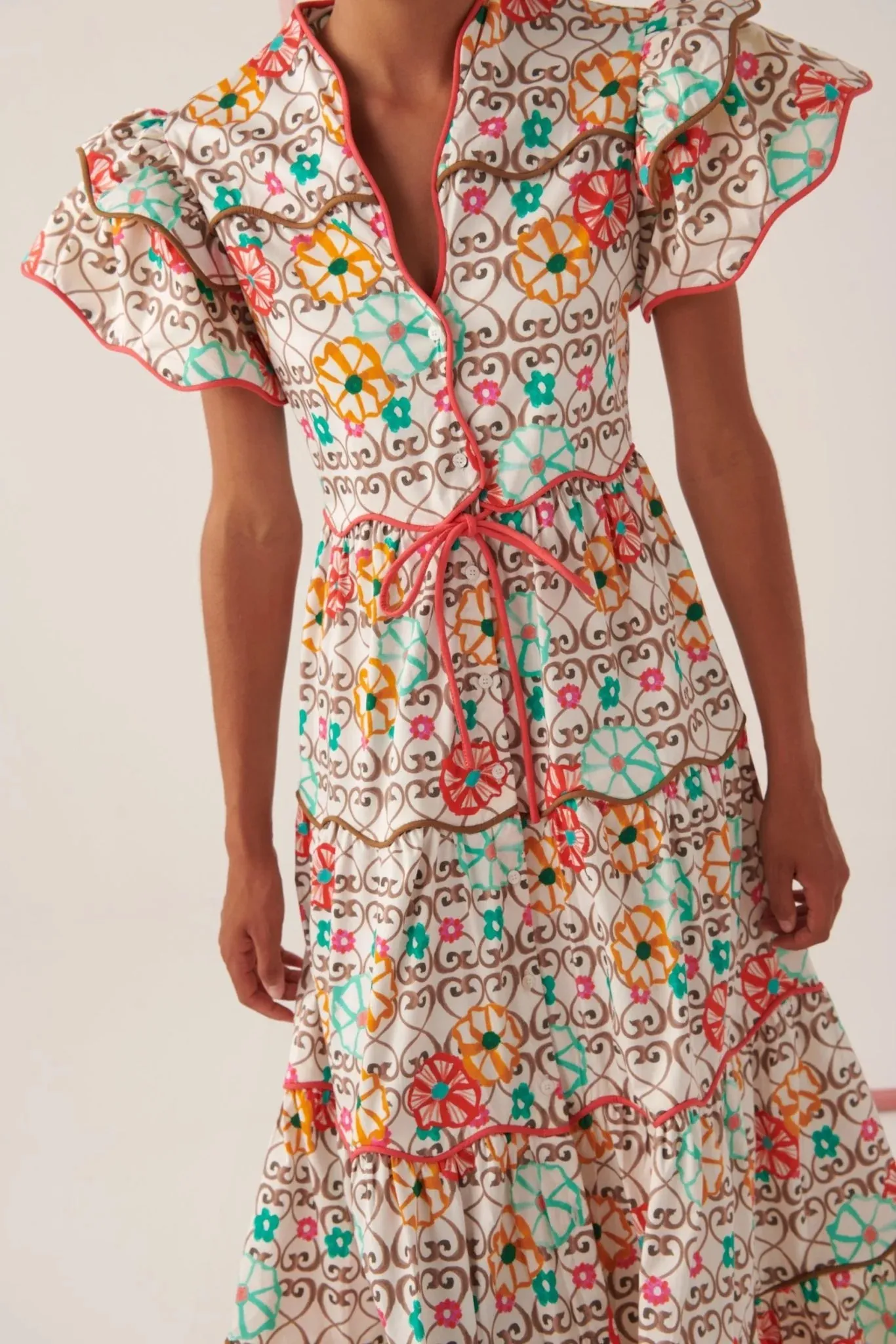 Celia B - Baba Island Print Midi Dress