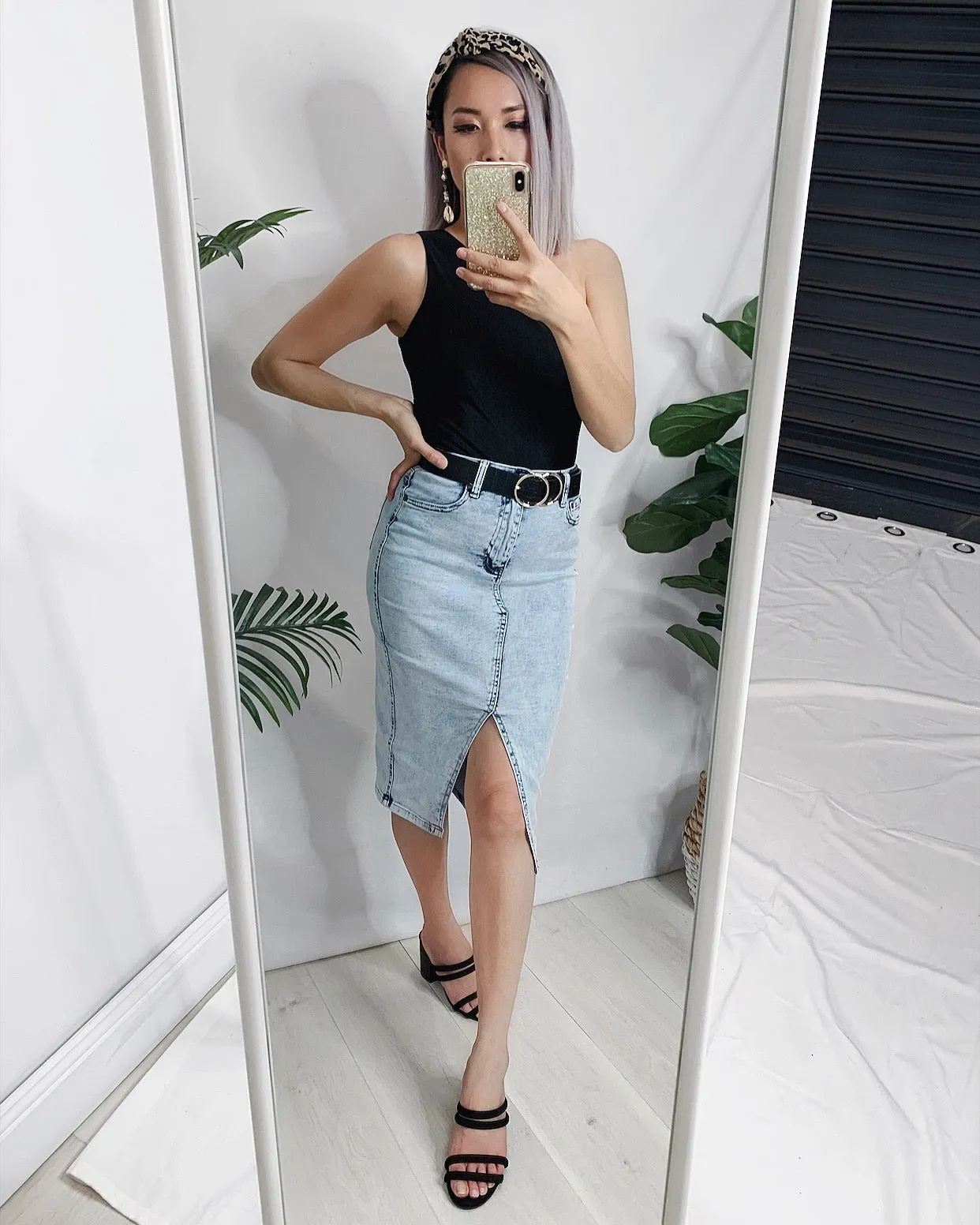 Christina Denim Skirt- Acid Wash