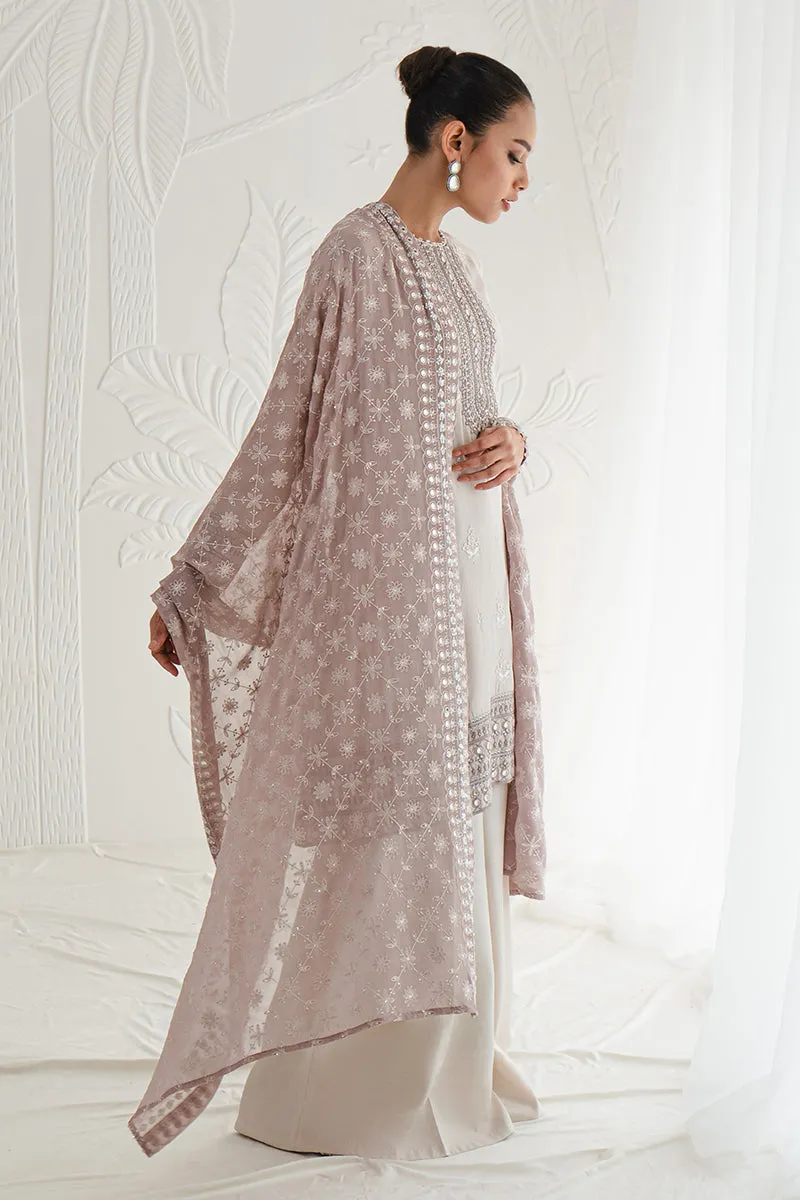 Classic Heavily Embellished Grey Pakistani Salwar Kameez Dupatta