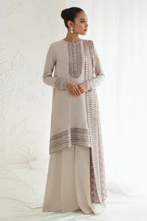 Classic Heavily Embellished Grey Pakistani Salwar Kameez Dupatta