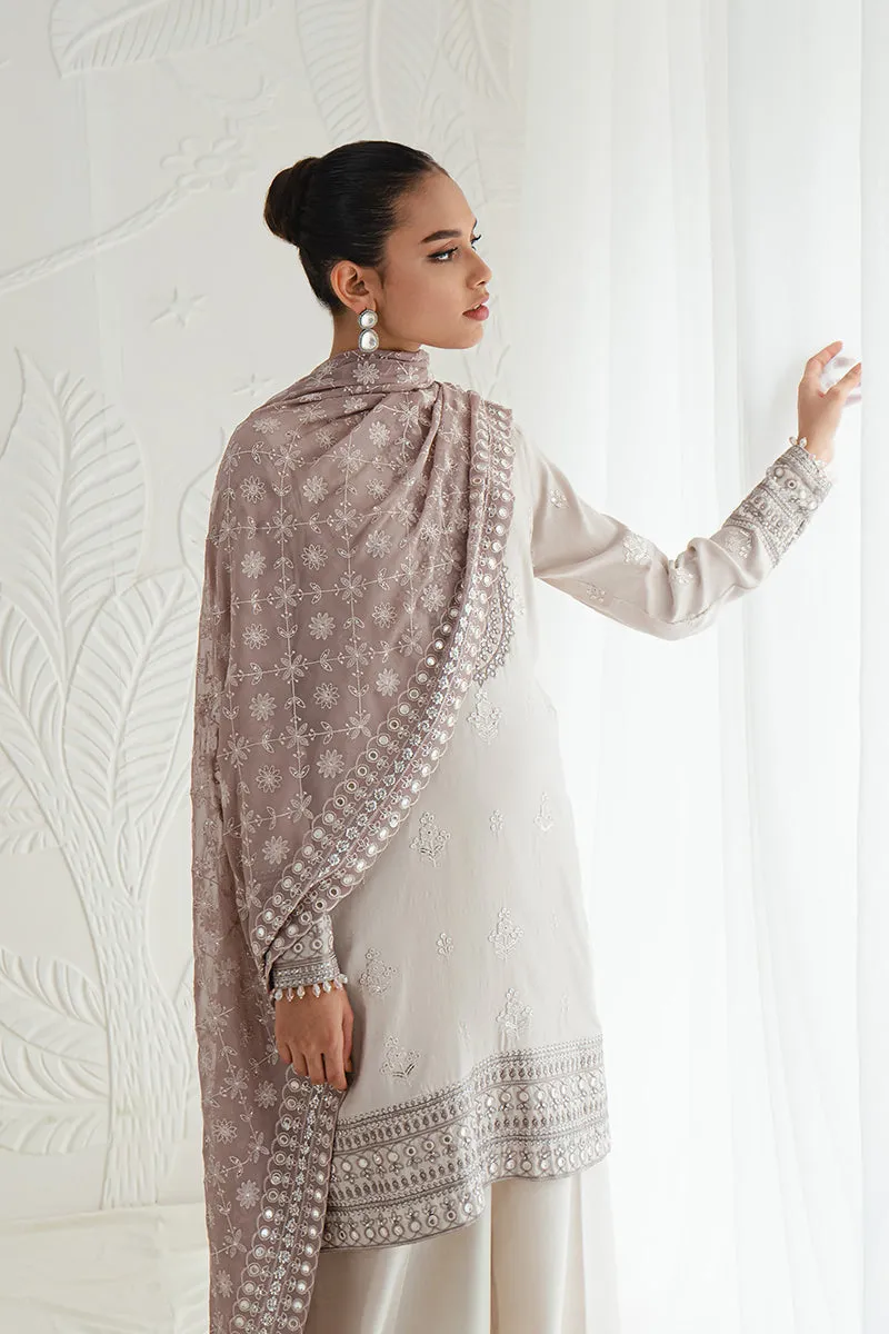 Classic Heavily Embellished Grey Pakistani Salwar Kameez Dupatta