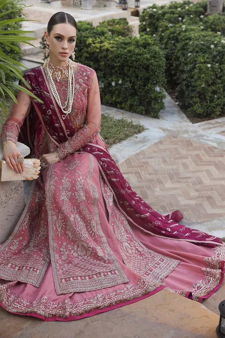 Classic Rose Pink Kameez Sharara Embroidered Pakistani Wedding Dress
