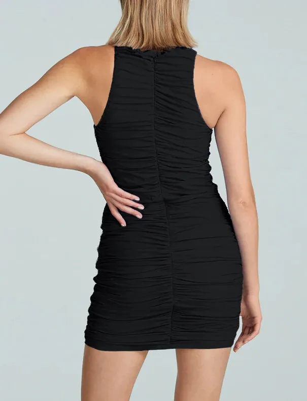 CLASSIC RUCHED MINI DRESS