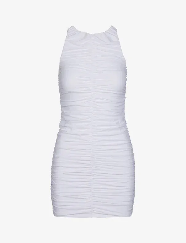 CLASSIC RUCHED MINI DRESS