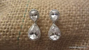 Classic Tear Drop Cubic Zirconia Earrings