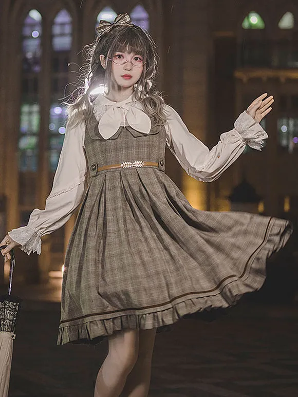 Classical Lolita Dress Polyester Sleeveless Deep Blue Lolita Dresses