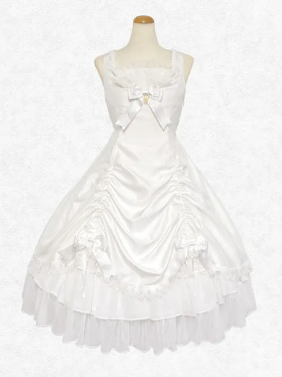 Classical Lolita Dress Polyester Sleeveless Lolita Dresses Classic Black